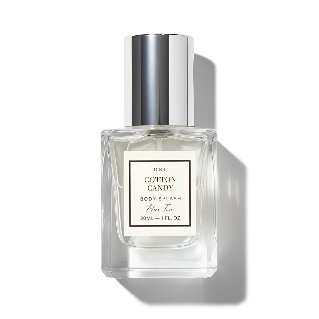 Cotton Candy body splash bottle on a white background