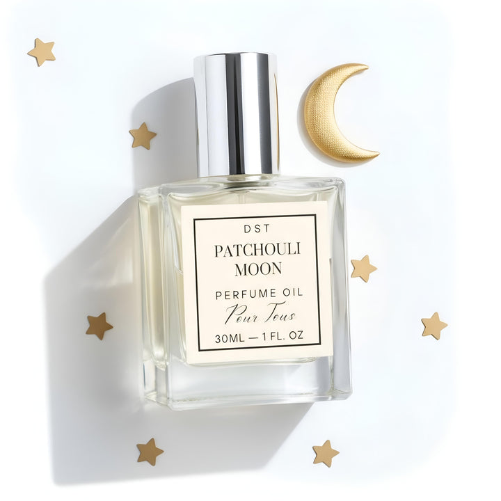 Patchouli Moon Perfume Oil against a white