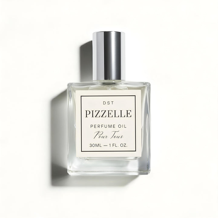 Pizzarelle perfume oil bottle on a white background