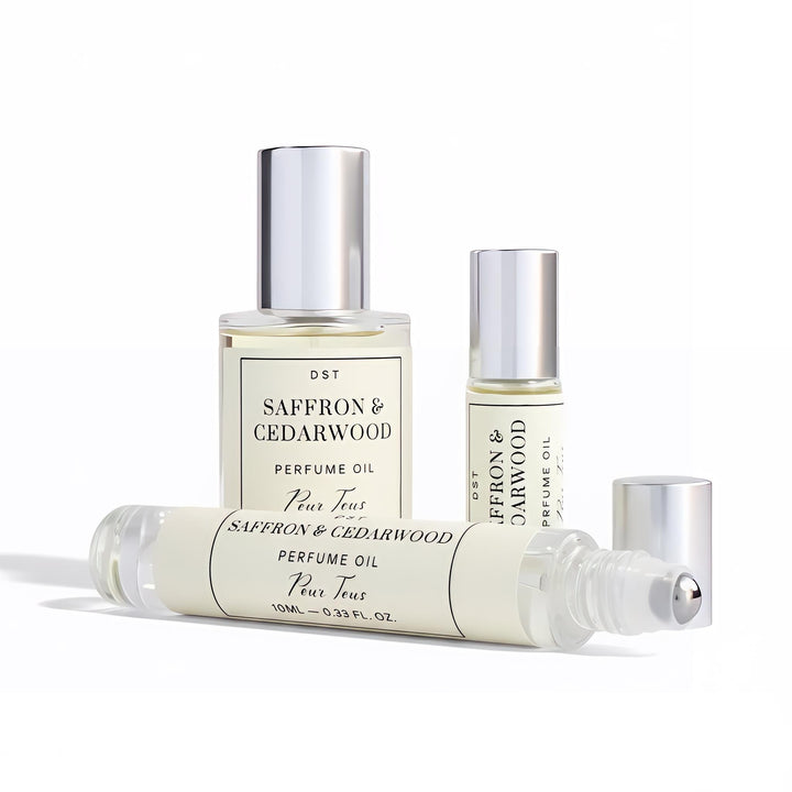 Saffron Cedarwood Perfume Oil Box