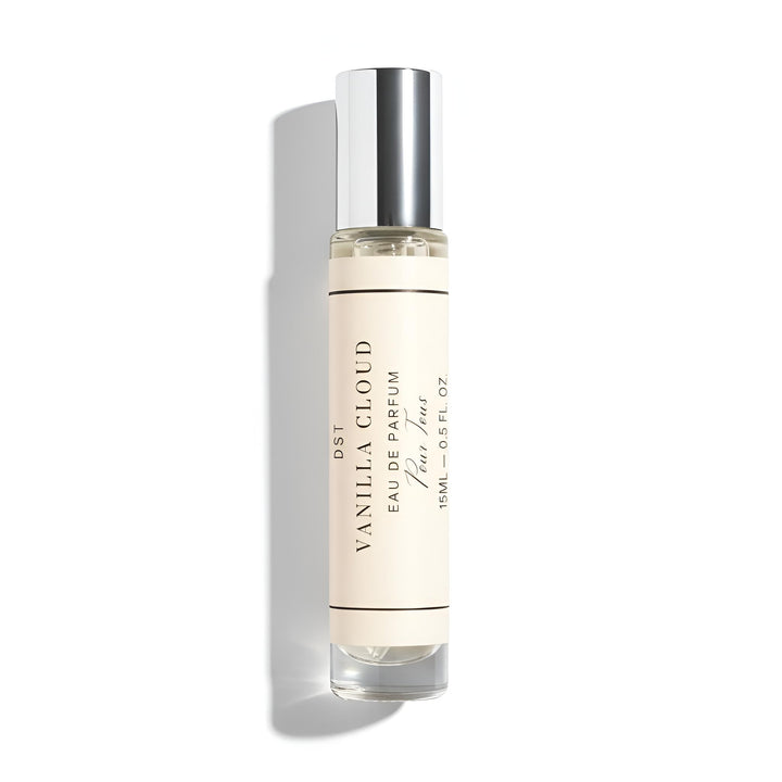 Vanilla Cloud perfume bottle on a white background