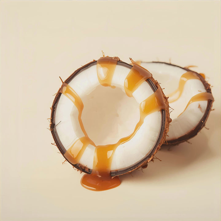 Vanilla Creme Coconut Sugar fragrance notes. Top notes: honey. Middle Notes: coconut, caramel, monk fruit. Base notes: brown sugar, vanilla.