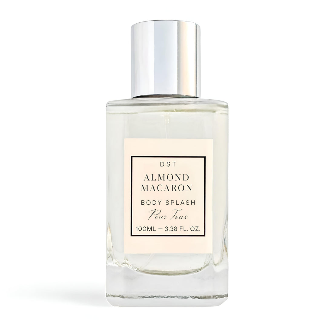 Almond Macaron Body Splash 100ml on a white background 