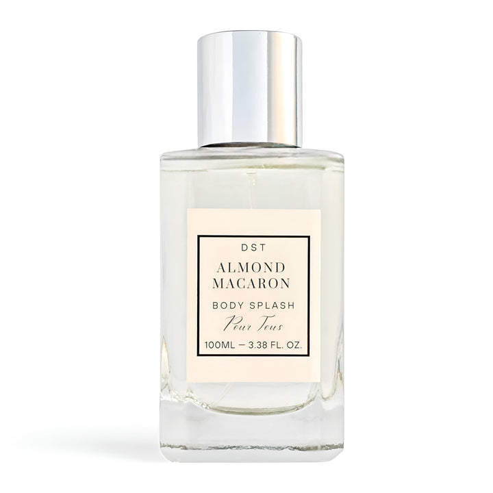 Almond Macaron Body Splash 100ml on a white background 