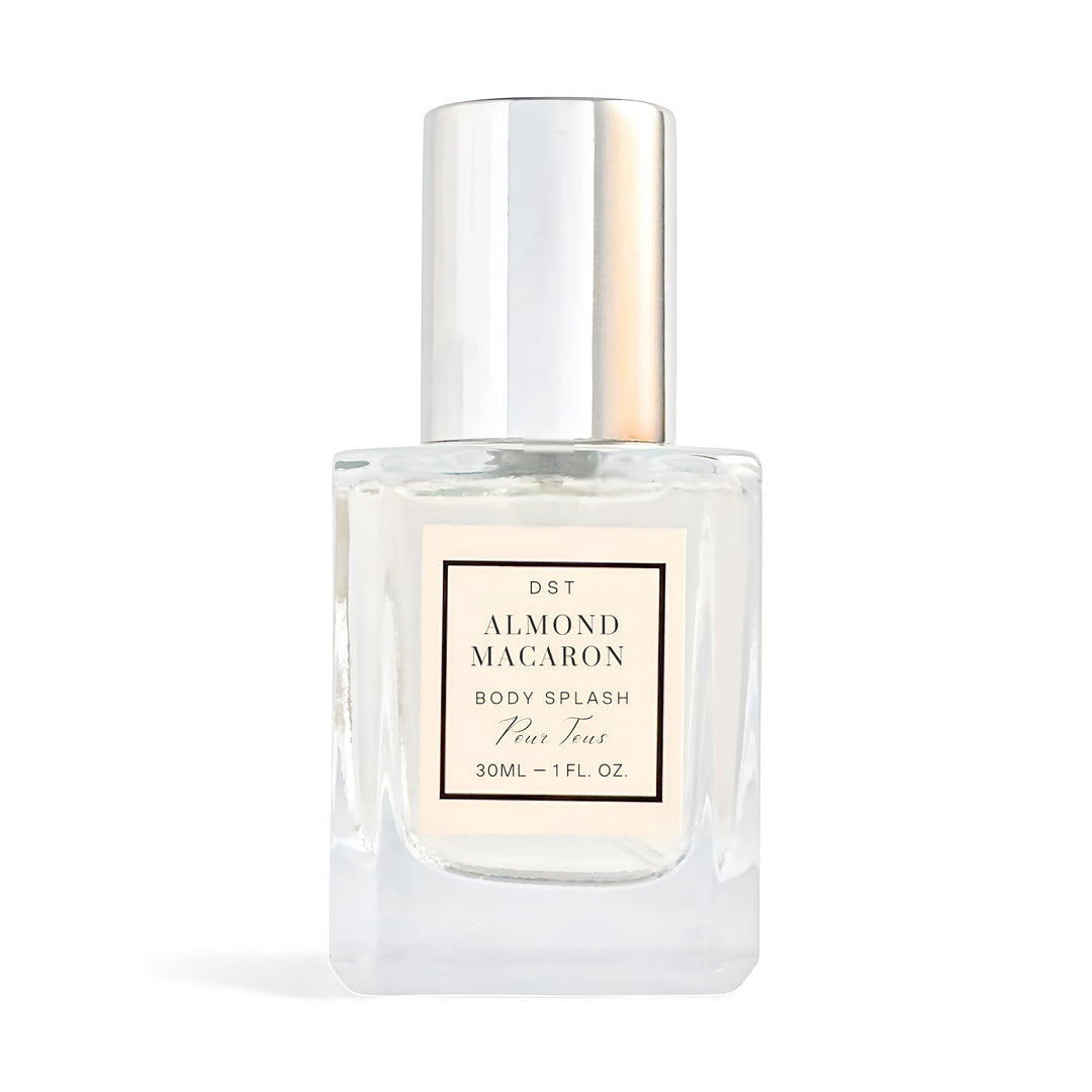 Almond Macaron Body Splash 30ml on a white background 