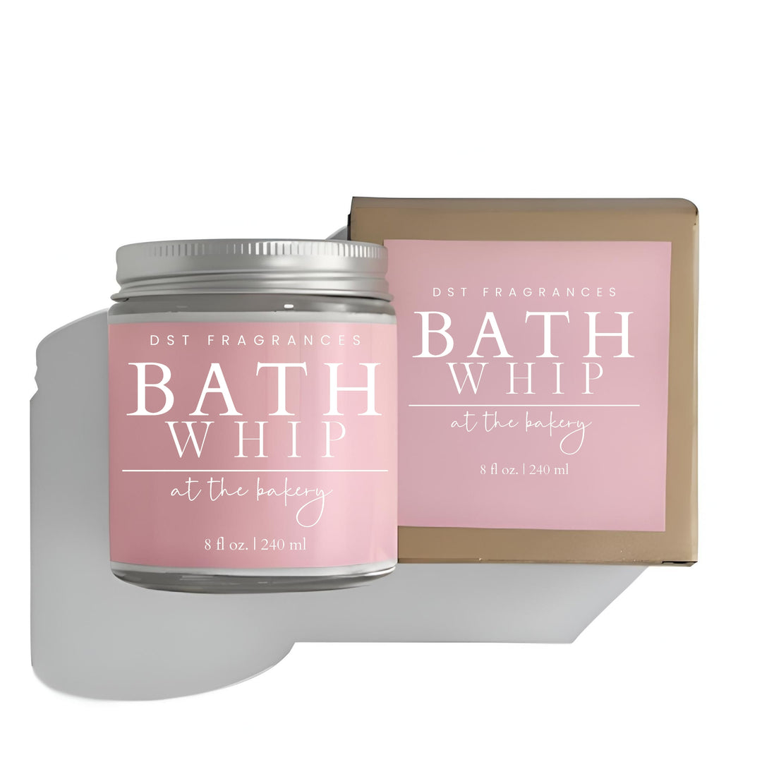 Bath Whip container and packaging on a white background