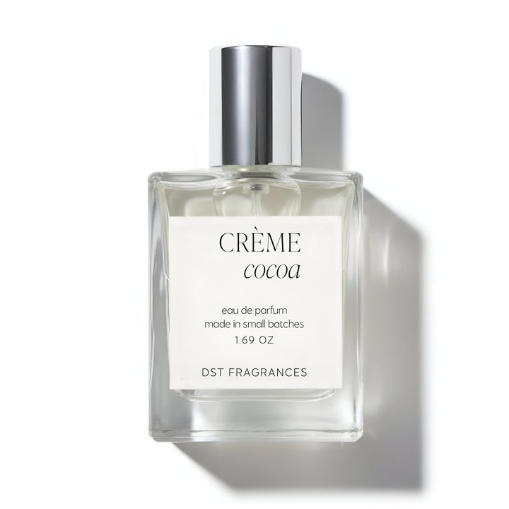 50ml bottle of Creme Cocoa Eau de Parfum by DST Fragrances against a white background.