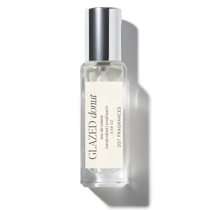 20ml bottle of Glazed Donut scented eau de toilette spray by DST Fragrances against a white background.