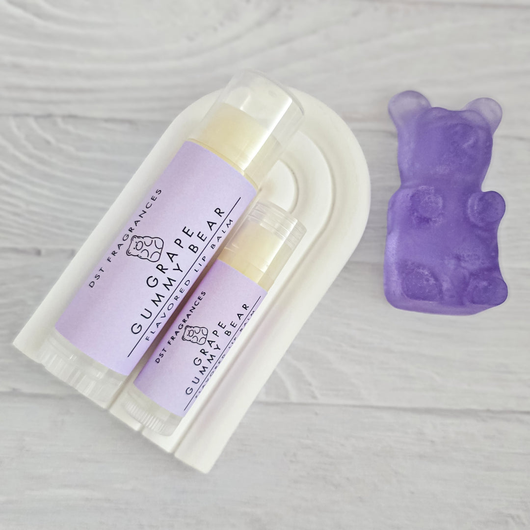 Grape Gummy Bear Lip Balm Size Comparison