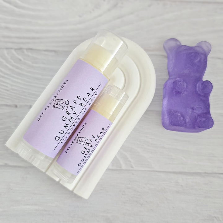 Grape Gummy Bear Lip Balm Size Comparison
