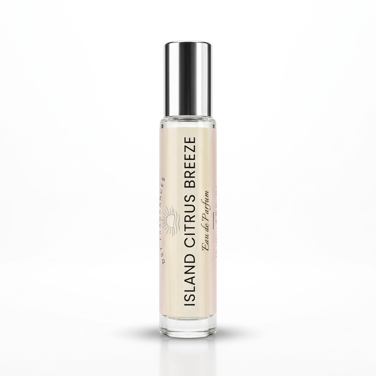 15ml bottle of Island Citrus Breeze EDP by DST Fragrances against a white background.