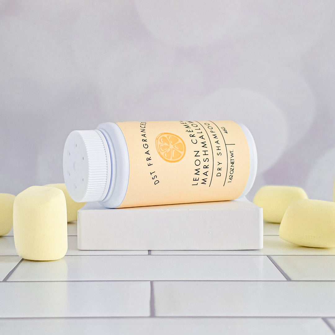 Lemon Crème Marshmallow Dry Shampoo 46g Side View