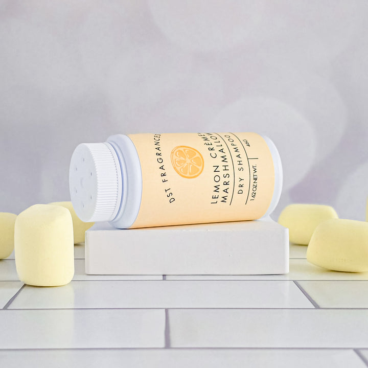 Lemon Crème Marshmallow Dry Shampoo 46g Side View