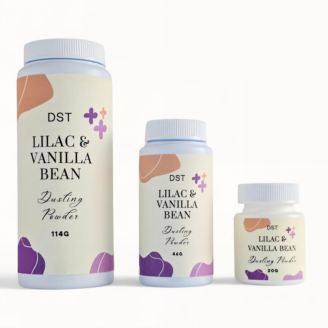 Lilac Vanilla Bean Body Dusting Powder Size Comparison