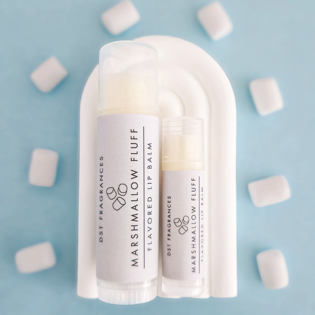 Marshmallow Fluff Lip Balm Size Comparison