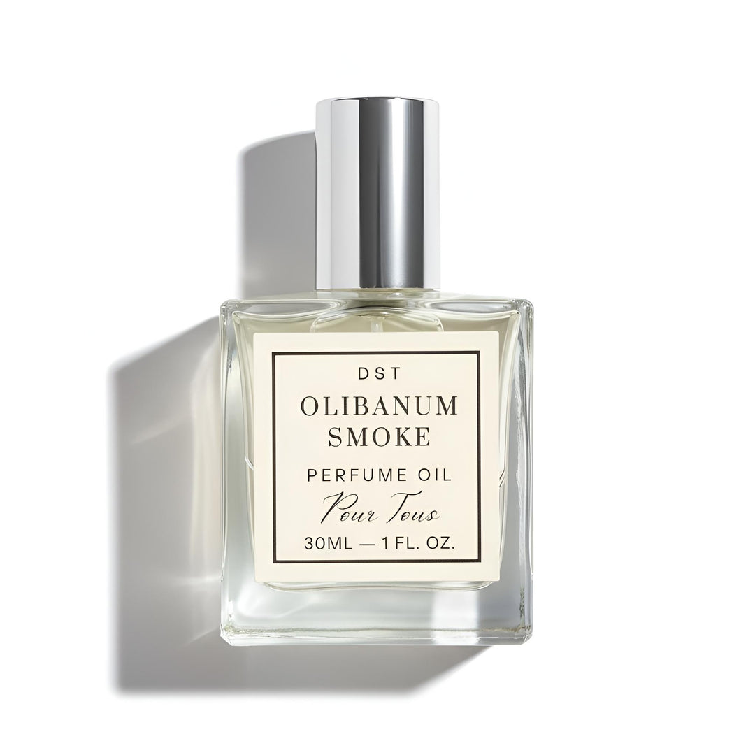Olibanum Smoke Perfume Oil 30ml on a white background 