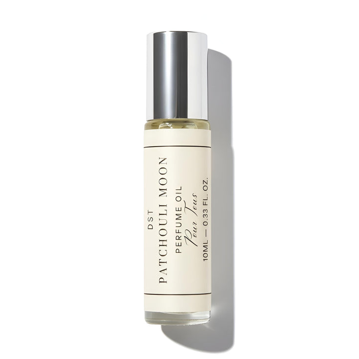 Patchouli Moon Perfume Oil against a white background. 