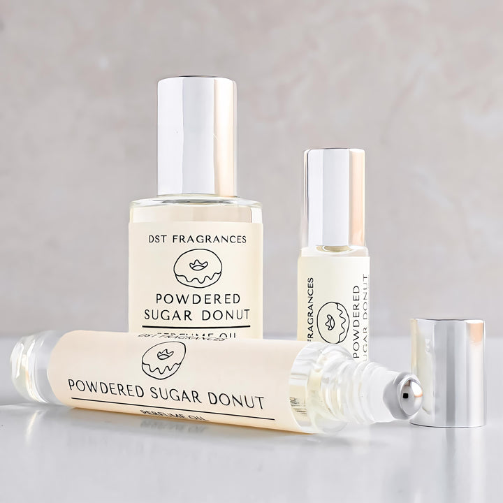 Powdered Sugar Donut Perfume Oil Size Comparison