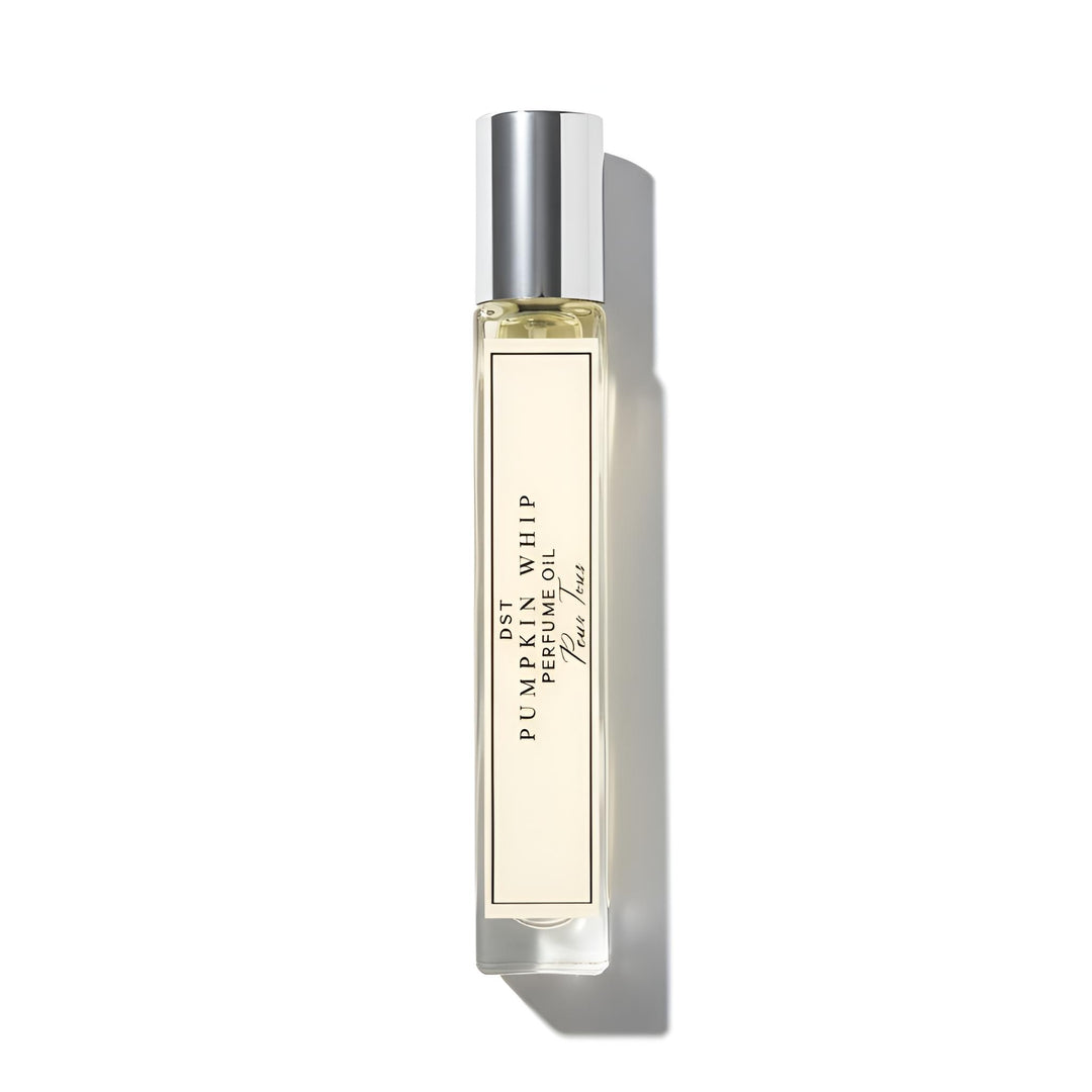Perfume oil bottle labeled 'Pumpkin Whip' on a white background