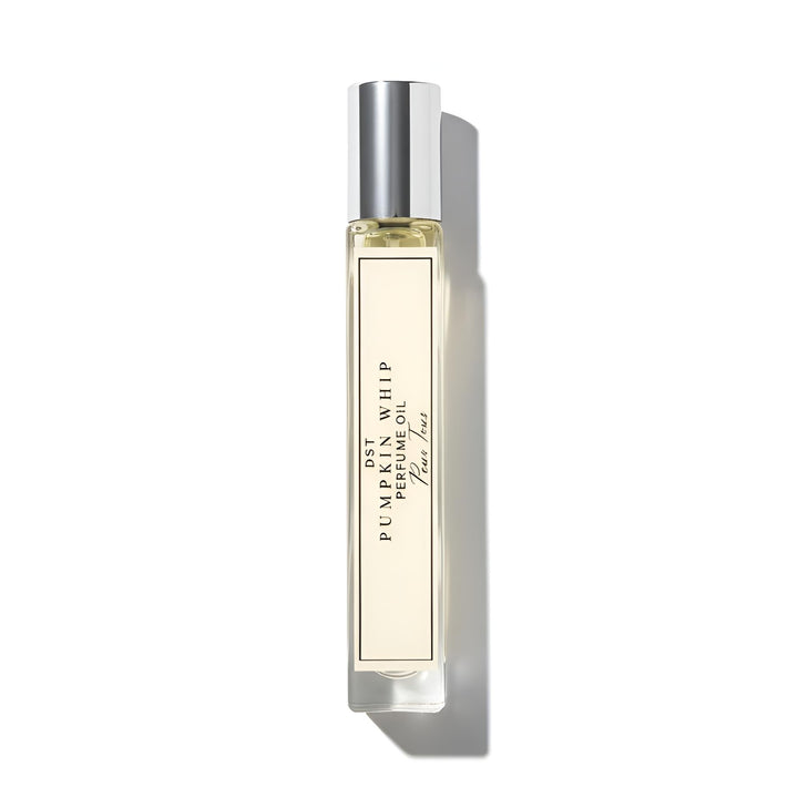Perfume oil bottle labeled 'Pumpkin Whip' on a white background