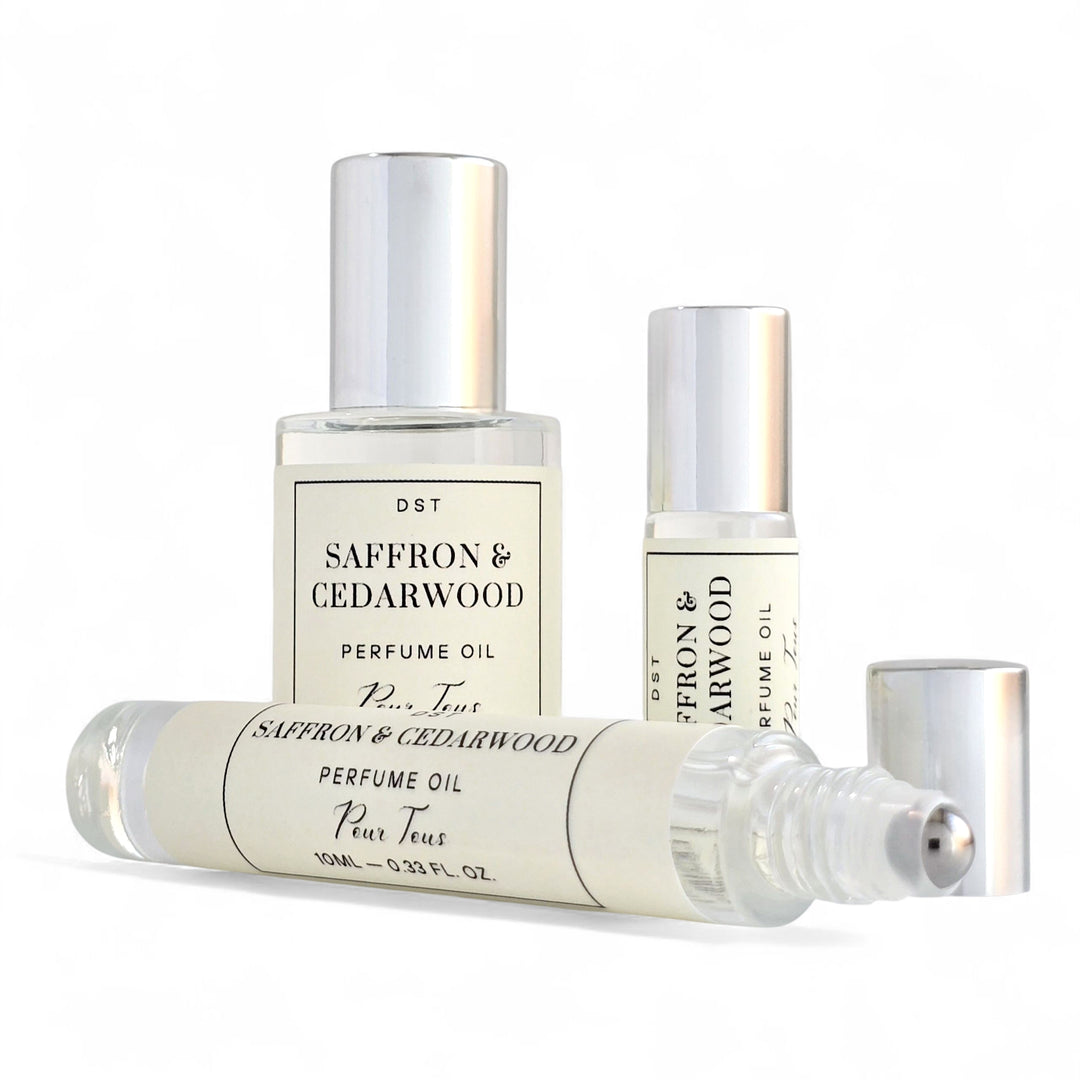 Saffron Cedarwood Perfume Oil Box