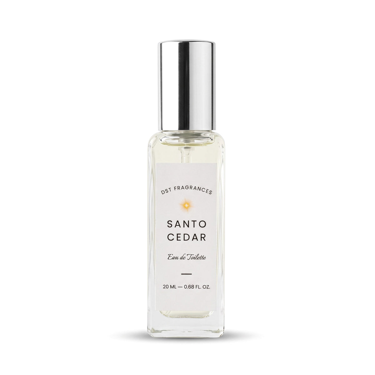 15ml bottle of Santo Cedar EDT by DST Fragrances against a white background.