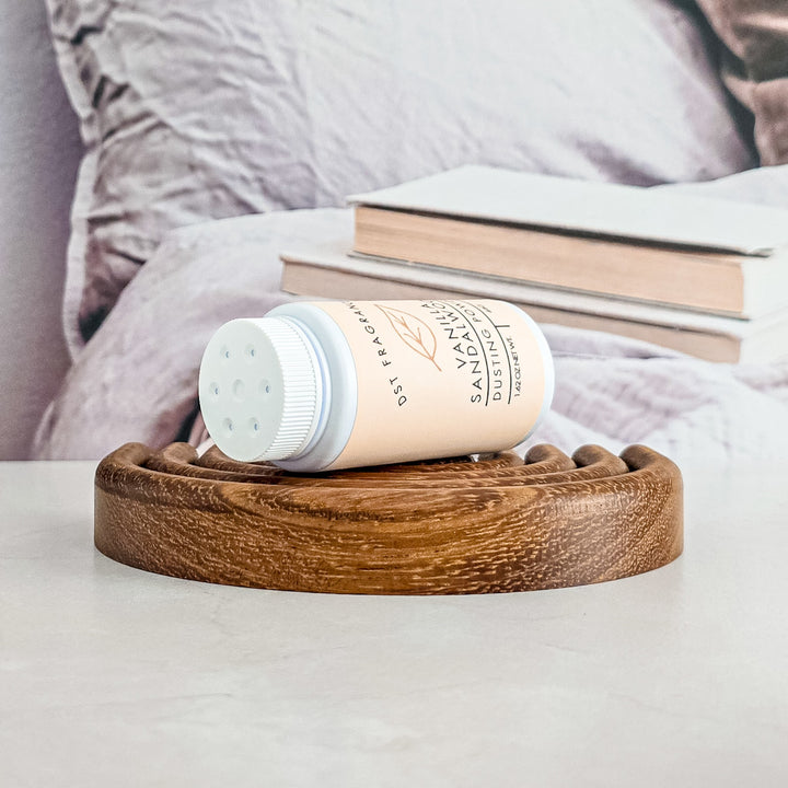 Vanilla Sandalwood Body Powder 46g Side View
