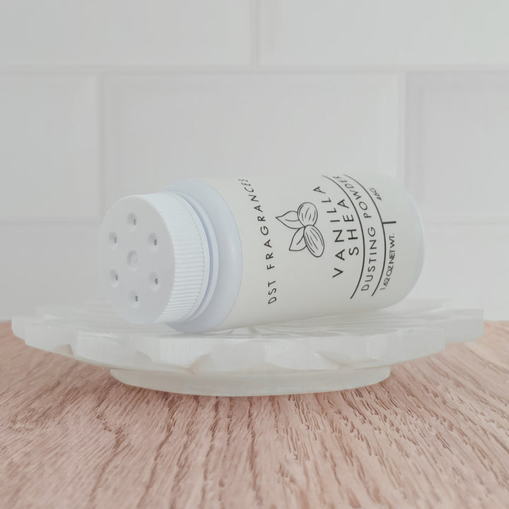 Vanilla Shea Body Dusting Powder 3oz Side View