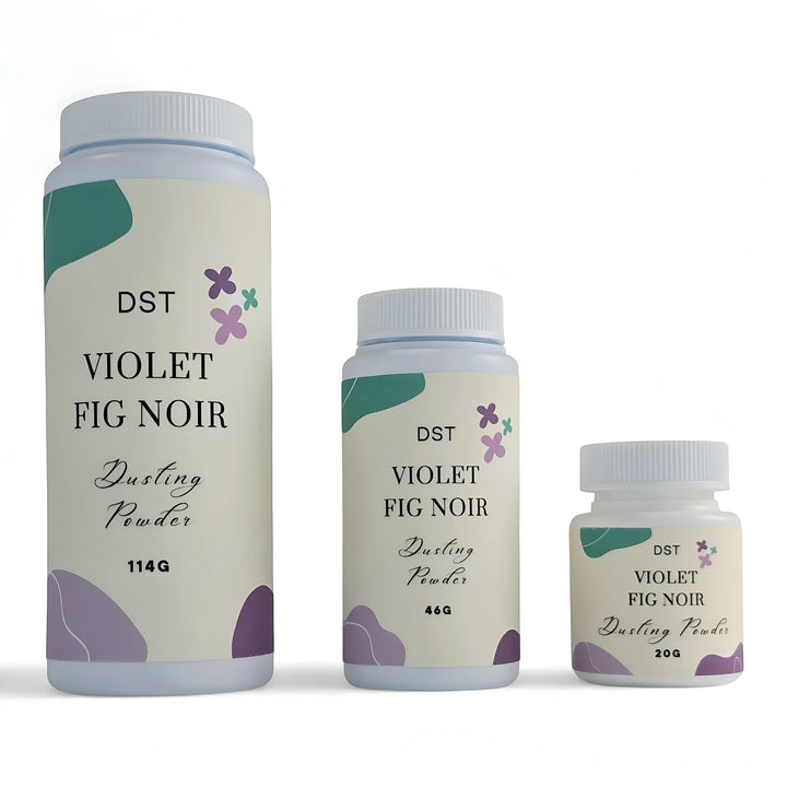 Violet Fig Noir Body Powder Size Comparison