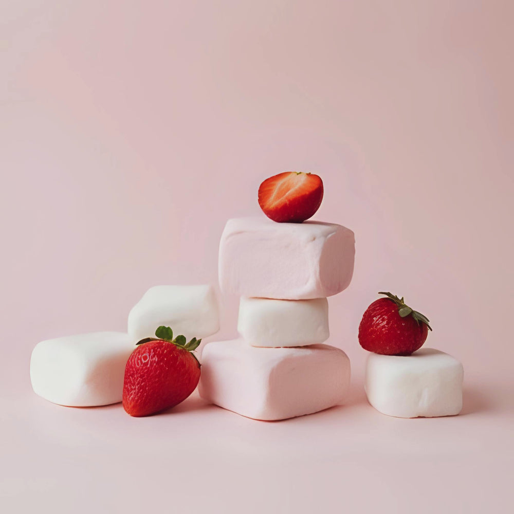 Marshmallow Strawberry Fragrance Notes. Top Notes: Strawberry. Middle Notes: Marshmallow. Base Notes: Vanilla Bean, Coconut