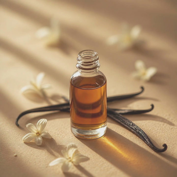 A warm, comforting vanilla that opens with the pure richness of vanilla extract and a gentle touch of spice. Creamy milk and fresh‑scraped vanilla bean create a smooth, velvety heart, settling into soft woods and a cozy, skin‑hugging sweetness — simple, elegant, and quietly addictive.