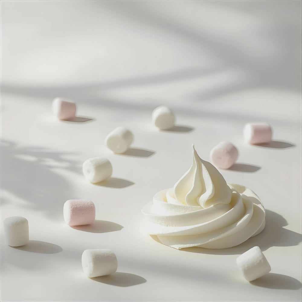 Marshmallow Strawberry Fragrance Notes. Top Notes: Strawberry. Middle Notes: Marshmallow. Base Notes: Vanilla Bean, Coconut