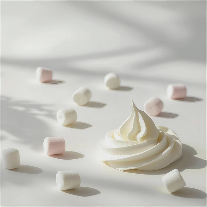 Marshmallow Strawberry Fragrance Notes. Top Notes: Strawberry. Middle Notes: Marshmallow. Base Notes: Vanilla Bean, Coconut