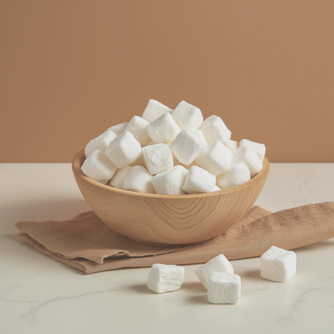 A soft, sweet blend that feels cozy and gently glowing. Fluffy marshmallow adds a creamy sweetness, while vanilla woods and sandalwood bring smooth, warm depth. A hint of musk keeps it light and skin‑soft.