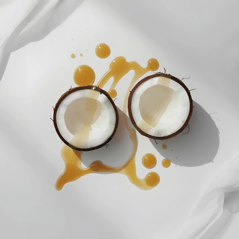 Vanilla Creme Coconut Sugar fragrance notes. Top notes: honey. Middle Notes: coconut, caramel, monk fruit. Base notes: brown sugar, vanilla.