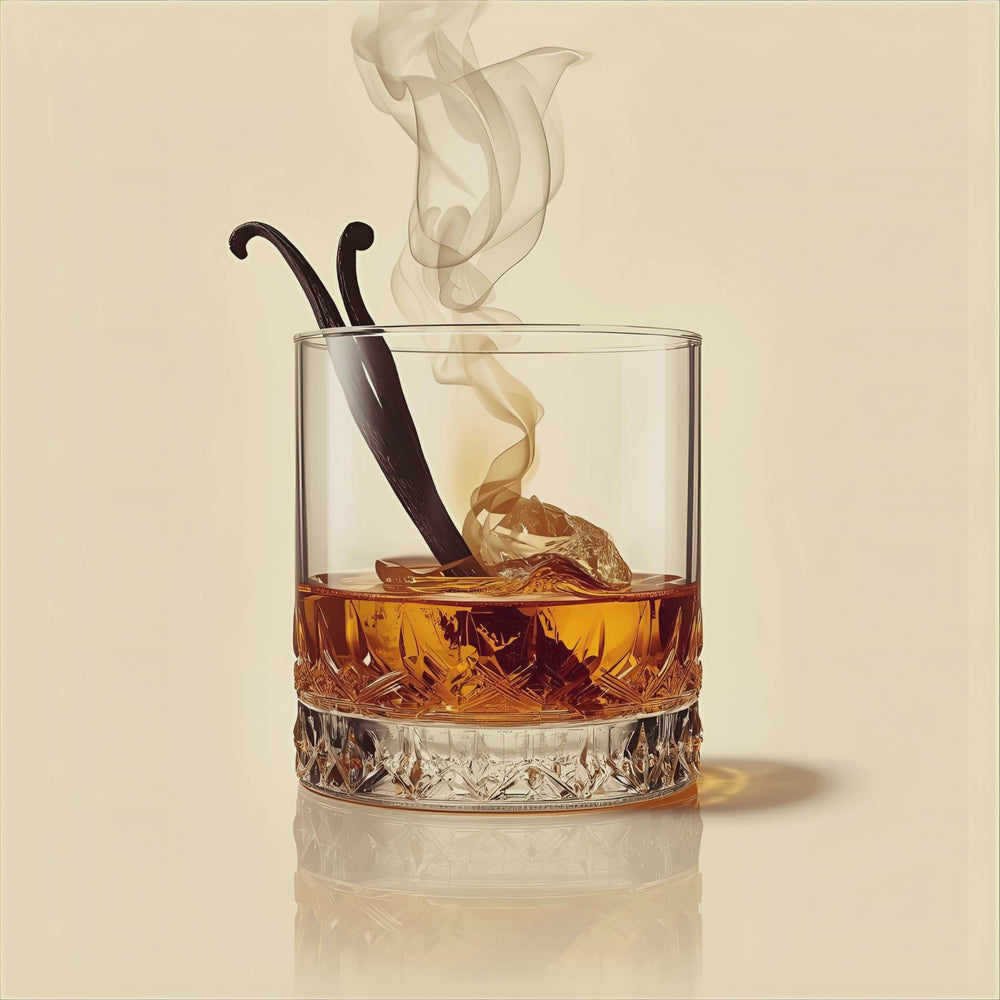 Bourbon Cask Smoked Vanilla Fragrance Notes. Top Notes: Oak Bourbon Cask. Middle Notes: Smoked Vanilla, Spice. Base Notes: Maple, Toffee, Caramel, Sandalwood