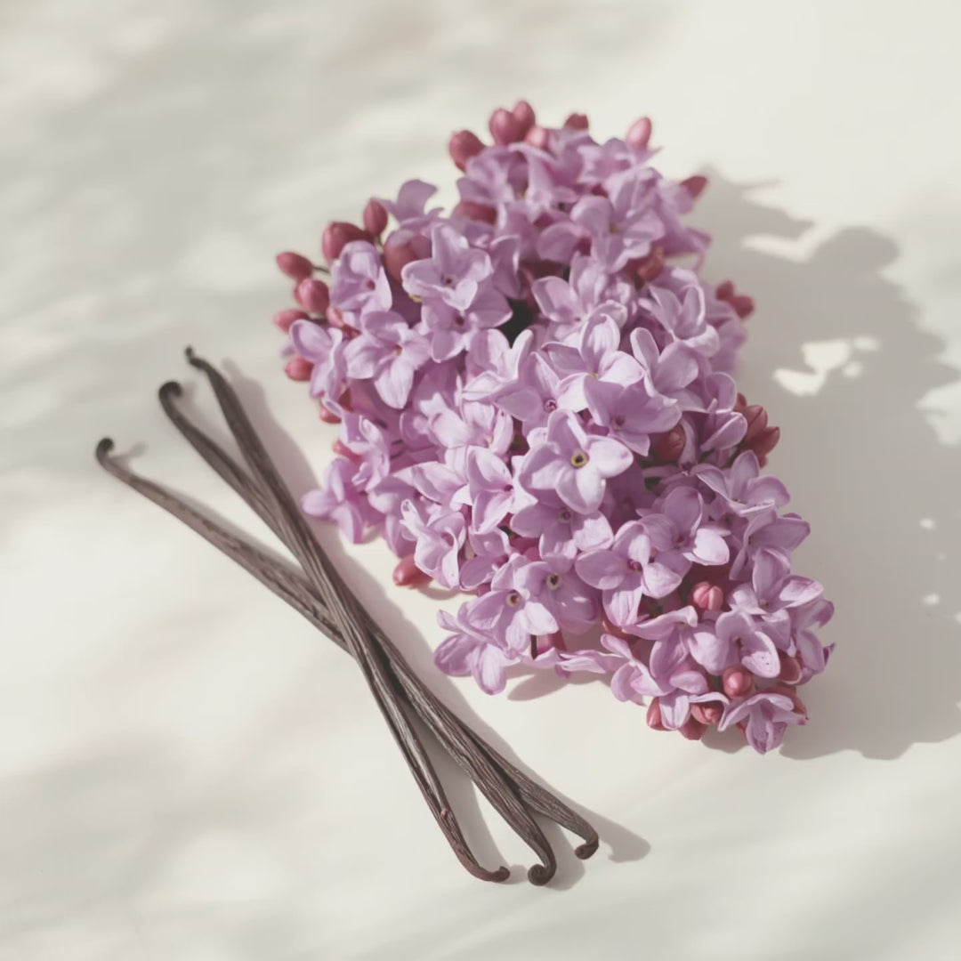 A harmonious blend of blooming lilacs and Madagascar vanilla bean, this fragrance enchants with a delicate dance of floral freshness and sweet sophistication. A brief spritz transports you to a world where simplicity meets elegance, leaving a subtle, lingering trail of lilac-infused warmth.